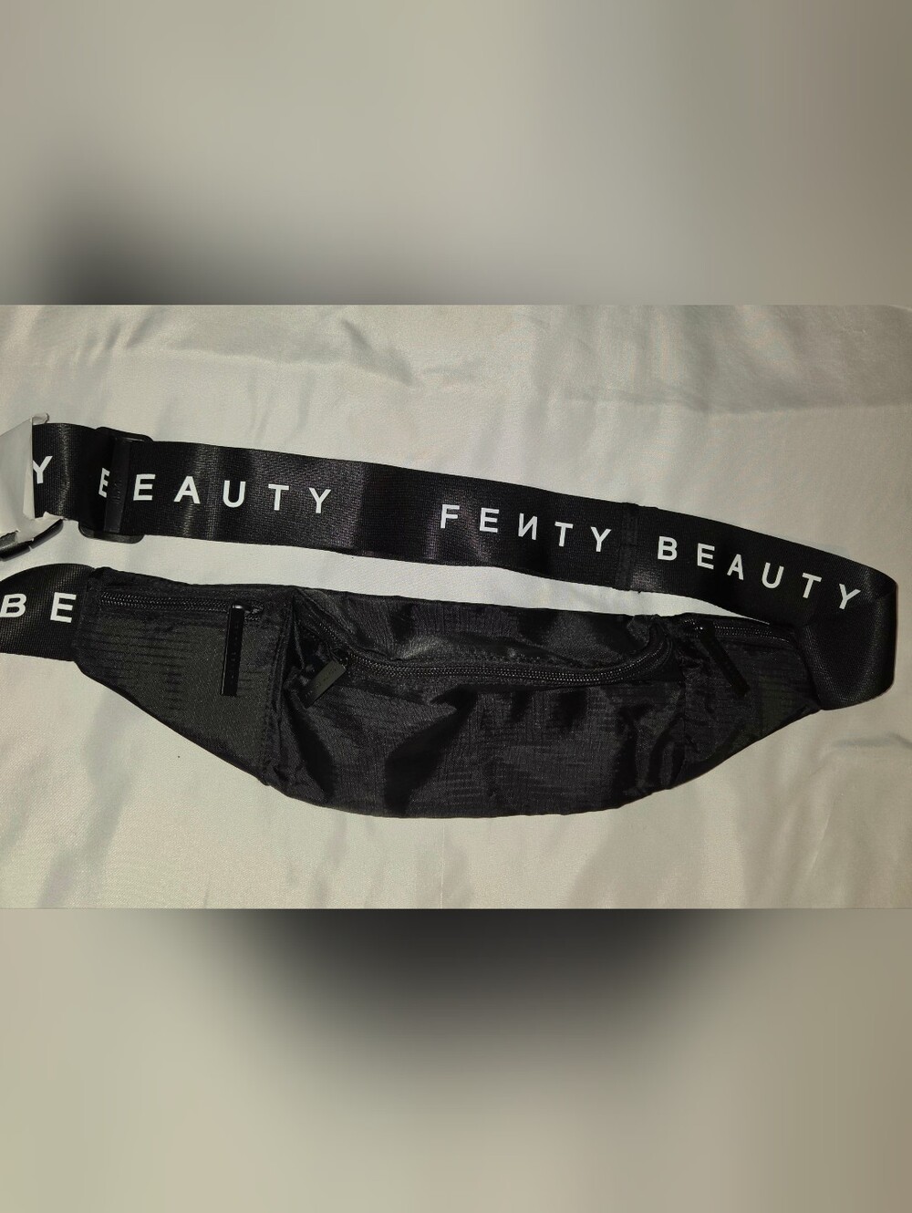 FENTY BEAUTY Black Woman's Belt Bag with Branded Strap